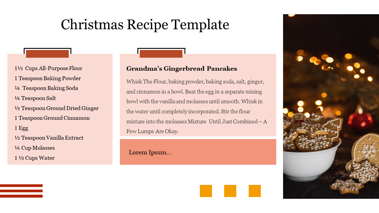 Free - Free Christmas Recipe Template PPT and Google Slides